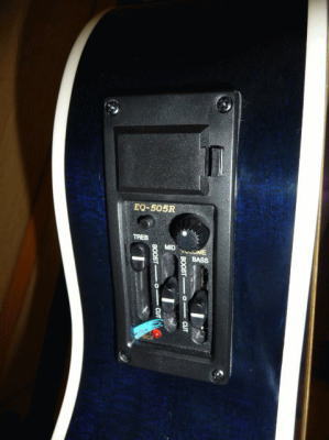 エレアコ ギター JUNO EA-50FC ／SBE シースルーブルー fホール