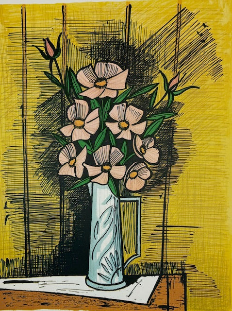 ベルナール・ビュッフェ ＜カメリアとバラ＞ オリジナルリトグラフ版画