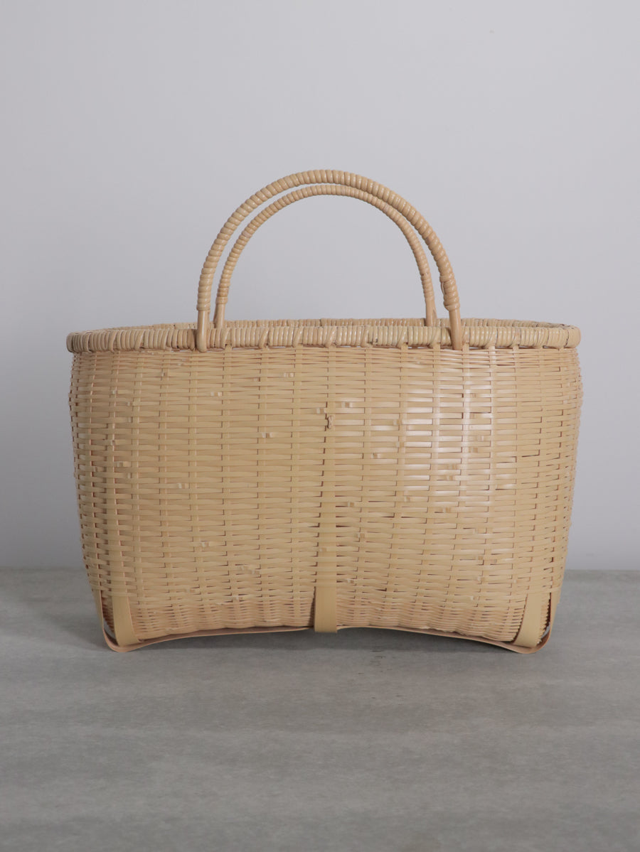 ござ目編み買い物かご 大