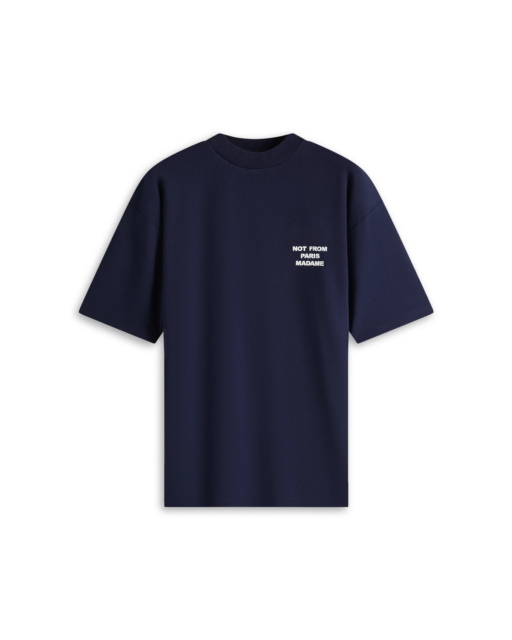 Navy Cotton Slogan T-Shirt – Drôle de Monsieur