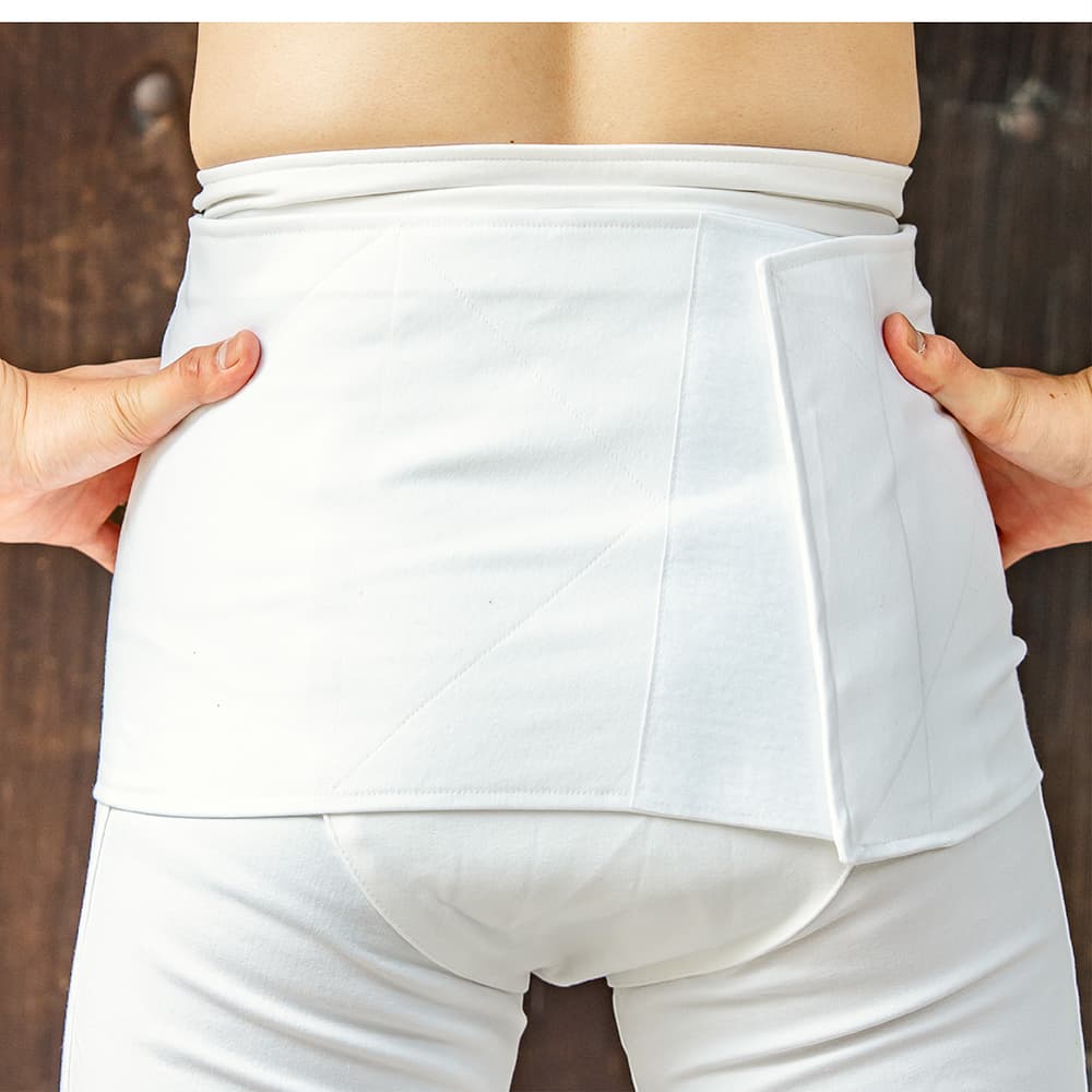 腹巻 [fu] 祭り腹巻 ストレッチ マジックテープポケット 白 黒 S～3L