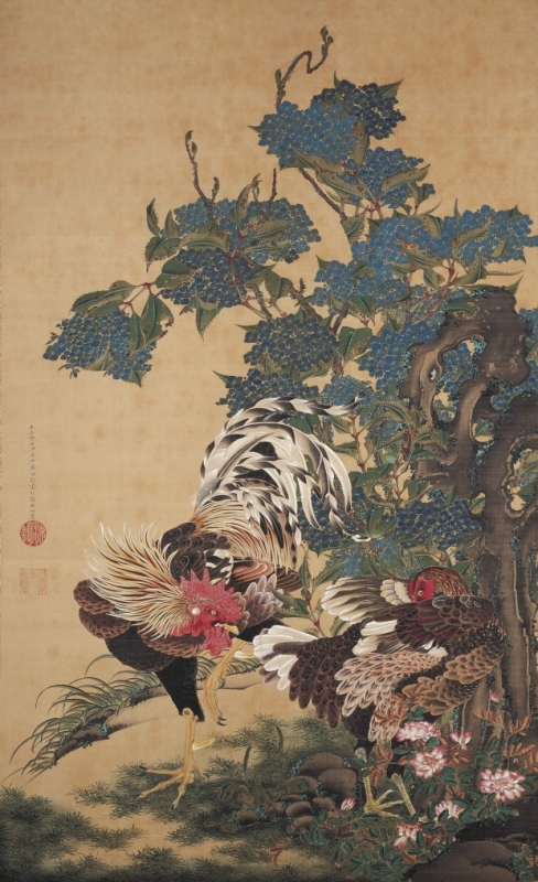 SUN SURF/ 日本の意匠・伊藤若冲「動植綵絵・南天雄鶏図」 | JUNKY