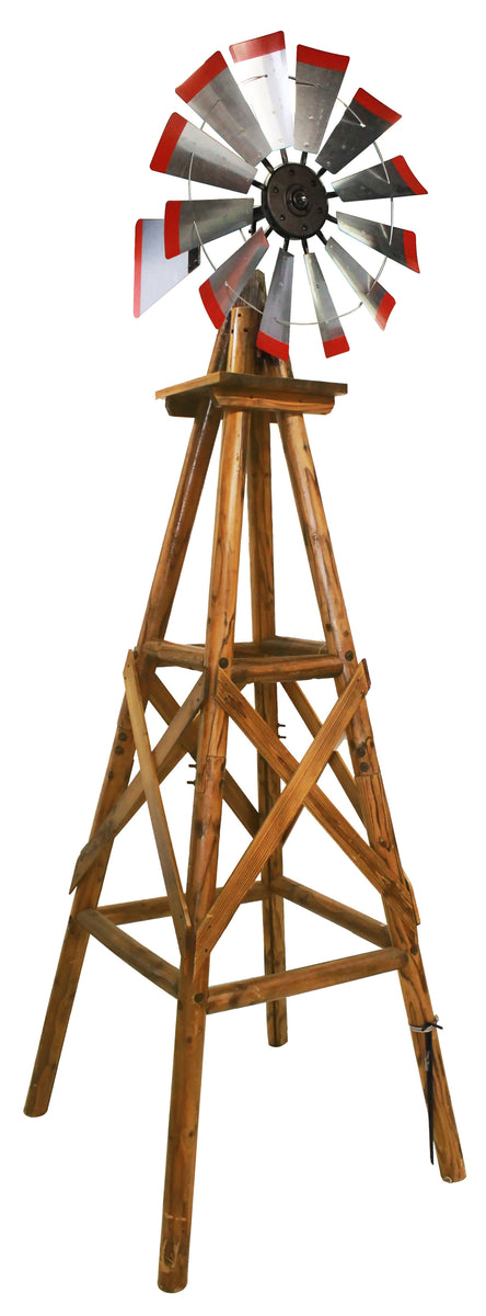 Char-Log® 9 ft. Red-Tipped Garden Windmill – LEIGH COUNTRY