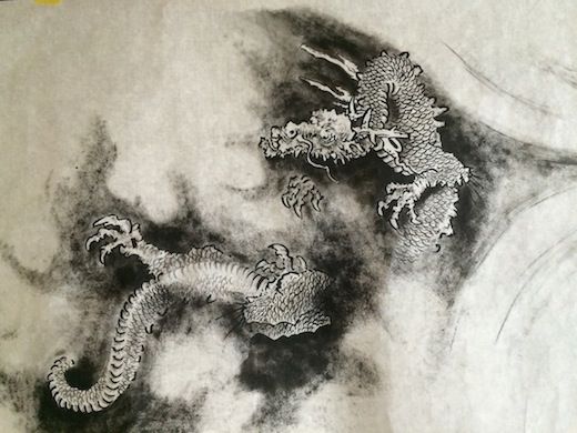 模写 宋 陳容「九龍図」 : 水墨画家 安藤美香のブログ