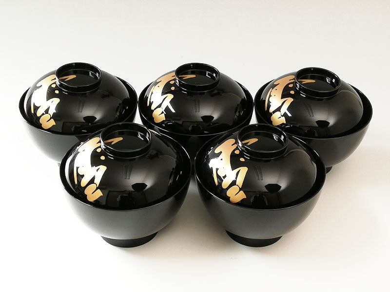 山中塗 雪月花蒔絵 吸物椀5客揃 – 漆陶舗あらき 輪島塗 九谷焼 山中塗