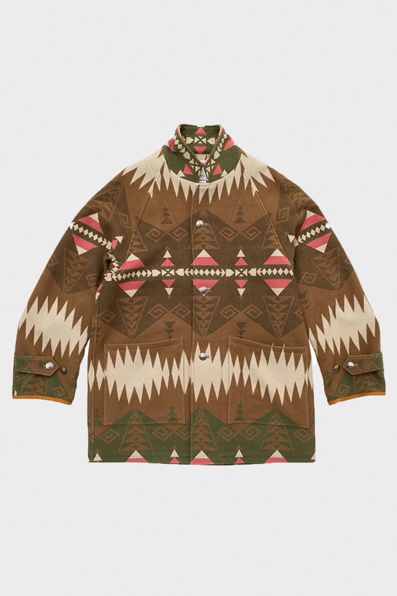 Visvim Hopiland Coat Native Blanket | Khaki | Canoe Club