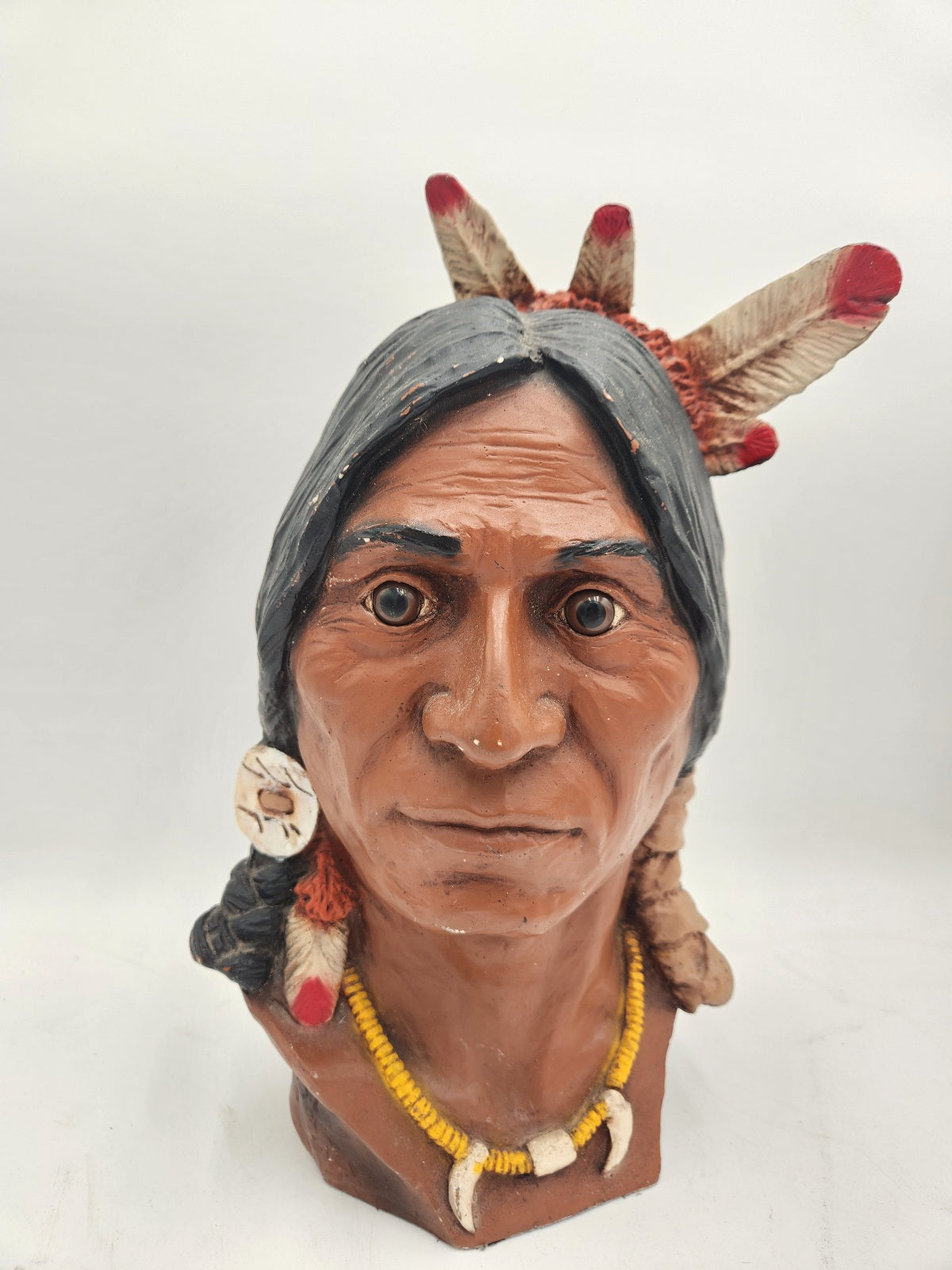 UNIVERSAL STATUARY CORP Chicago Large Indian Bust Statue Figure