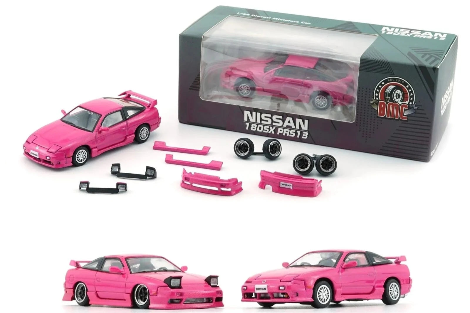 BM CREATIONS 1:64 Nissan Silvia 180SX – Metallic PINK (RHD