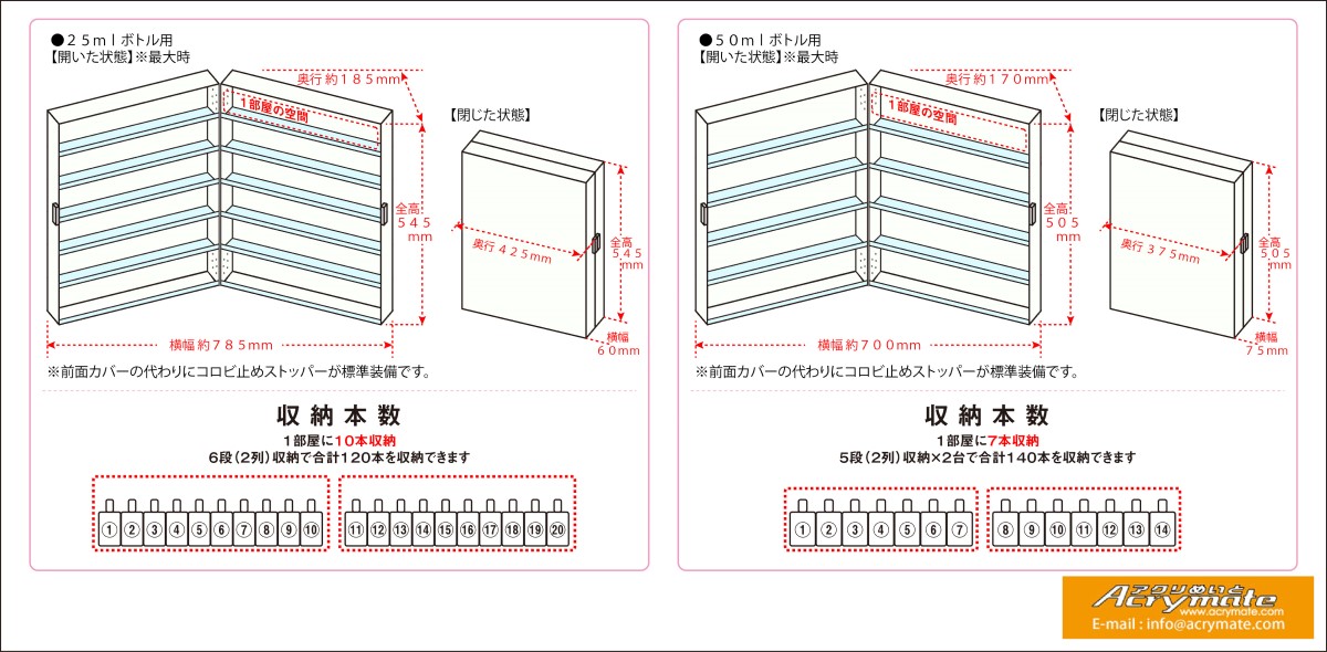 オーラソーマケース-コンパクト収納型｜アクリめいと