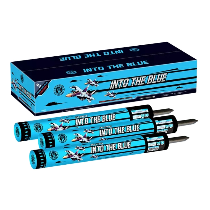 Into The Blue | 285 Shot Barrage Candle at Elite Fireworks