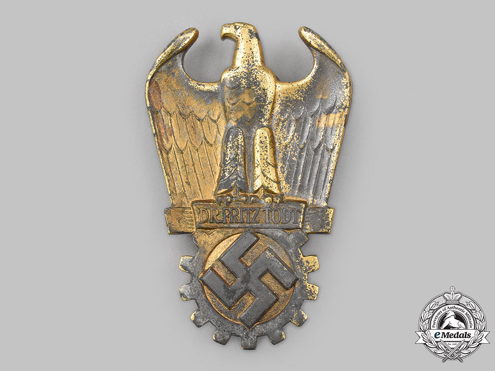 Germany, Daf. A Dr. Fritz Todt Prize, I Class In Gold – eMedals