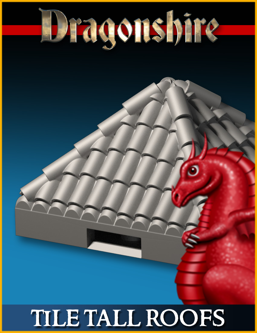 DRAGONLOCK: Dragonshire Tile Tall Roofs FDG0298 - Fat Dragon Games