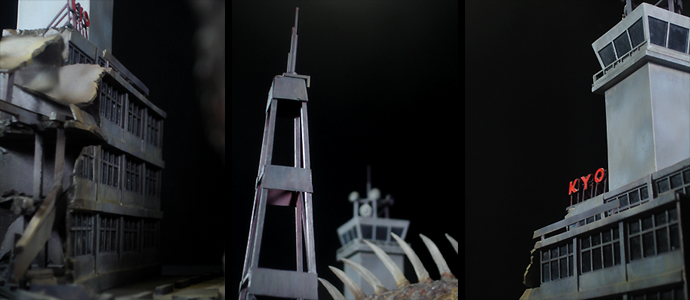 浅井造型】 大怪獣バラン 羽田空港最終防衛線 完成品