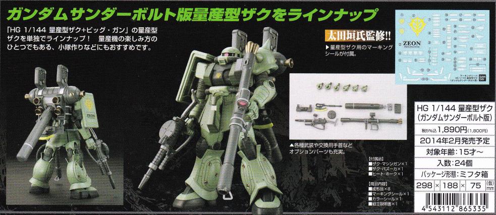 HGGT 1/144 MS-06 Zaku II [Gundam Thunderbolt series]: Box Art