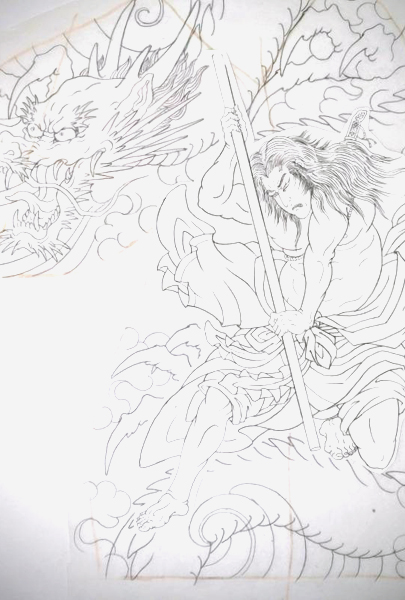 刺青作品「九紋龍史進と花和尚魯智深」｜刺青「彫あい」日本伝統刺青