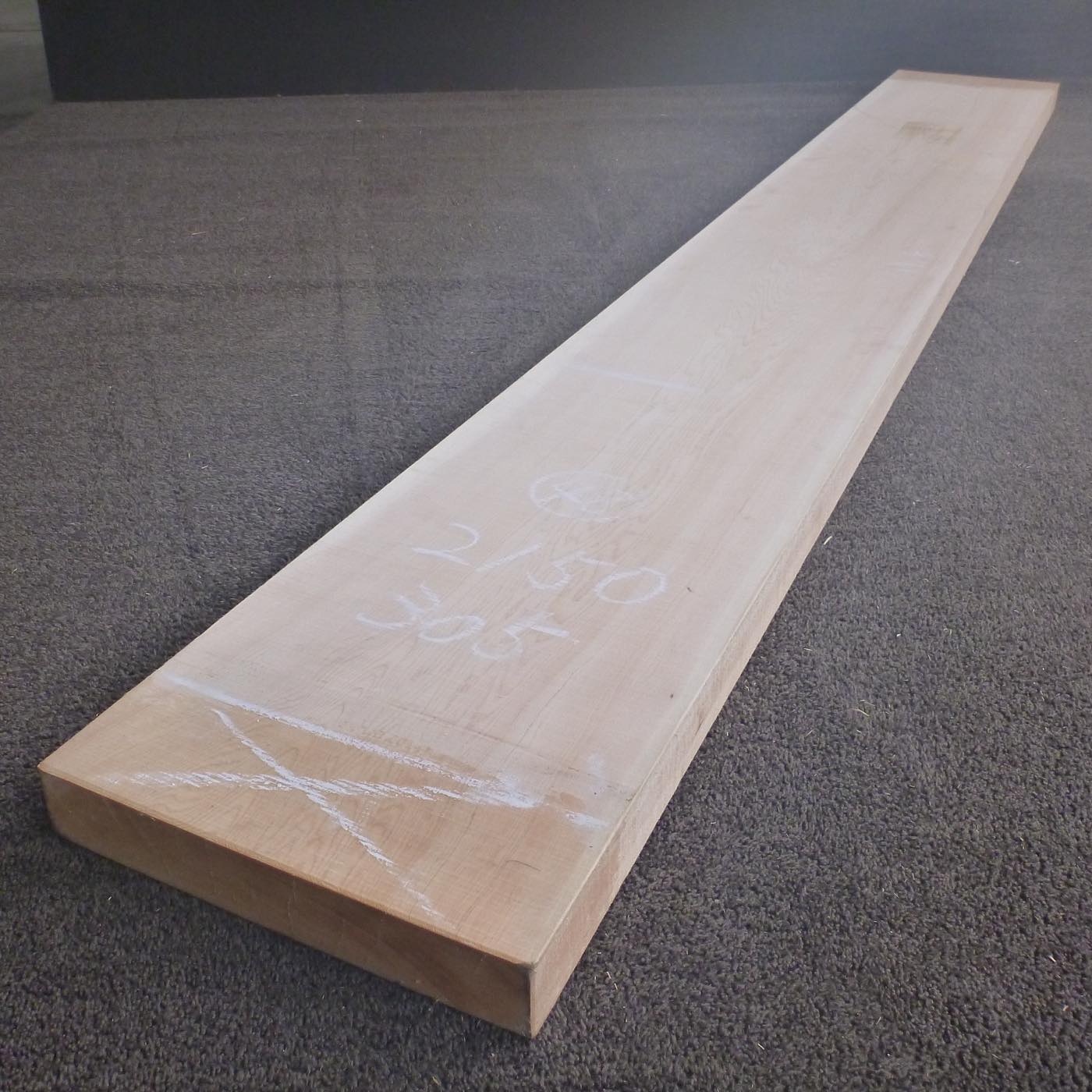 彫刻材 天然木曽檜 板目板 ラフ材 L2150×T48×W305mm 215048305 B