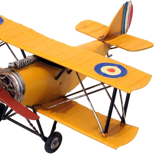 ブリキのおもちゃ飛行機 イギリス戦闘機(複葉)(Mサイズ) , 大人の