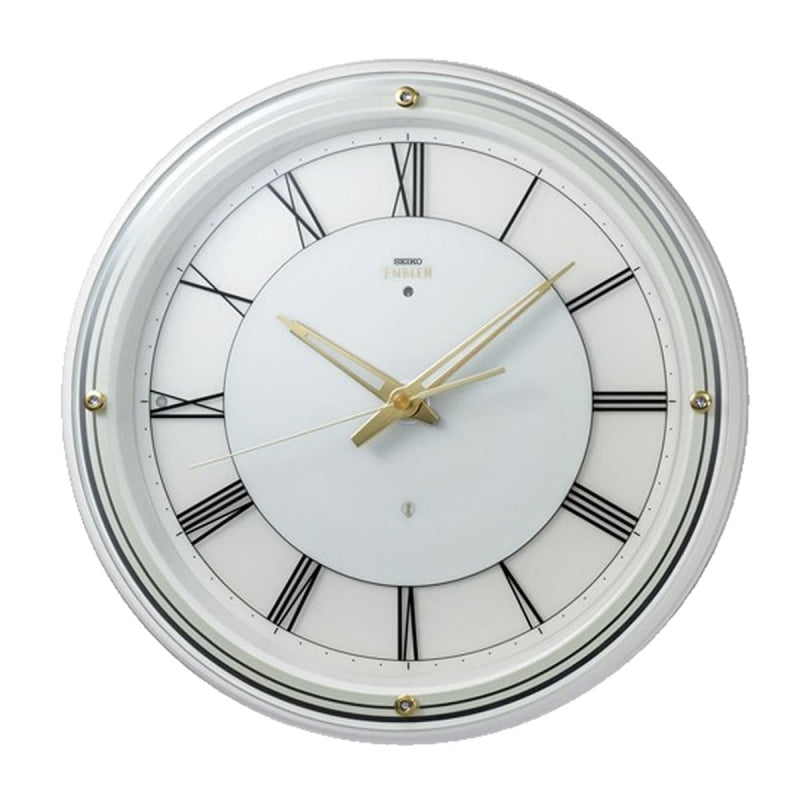 SEIKO EMBLEM セイコーエムブレム 夜光 電波掛け時計 ファインライト