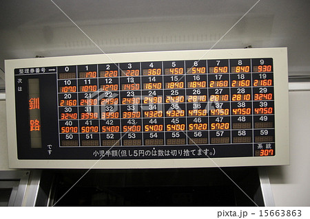 運賃表示機の写真素材 [15663863] - PIXTA