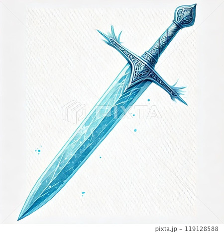 氷の剣の水彩画のイラスト素材 [119128588] - PIXTA