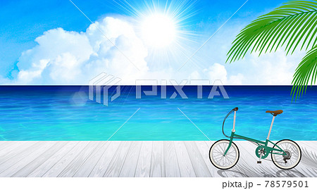 自転車 海 海岸 風景のイラスト素材 - PIXTA