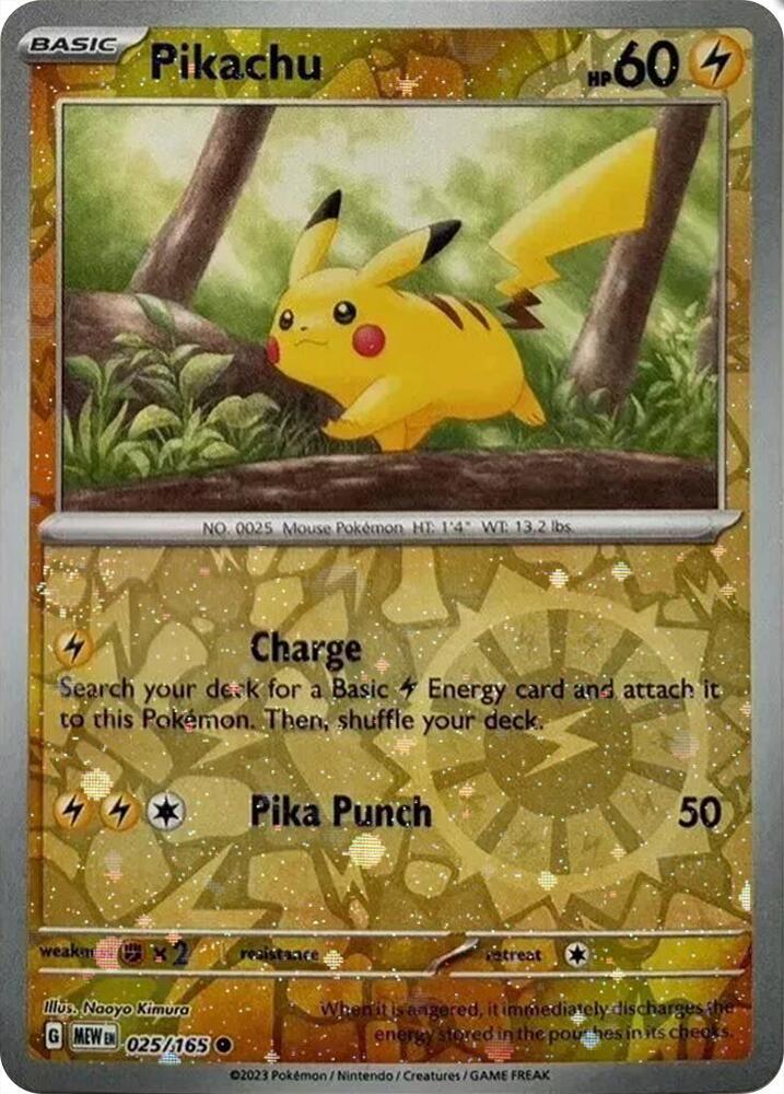 Pikachu - 025/165 (Reverse Cosmos Holo) (Costco Exclusive