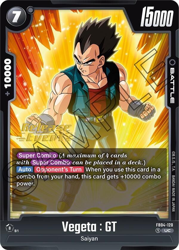 Vegeta : GT - Ultra Limit Release Event Cards - Dragon Ball Super