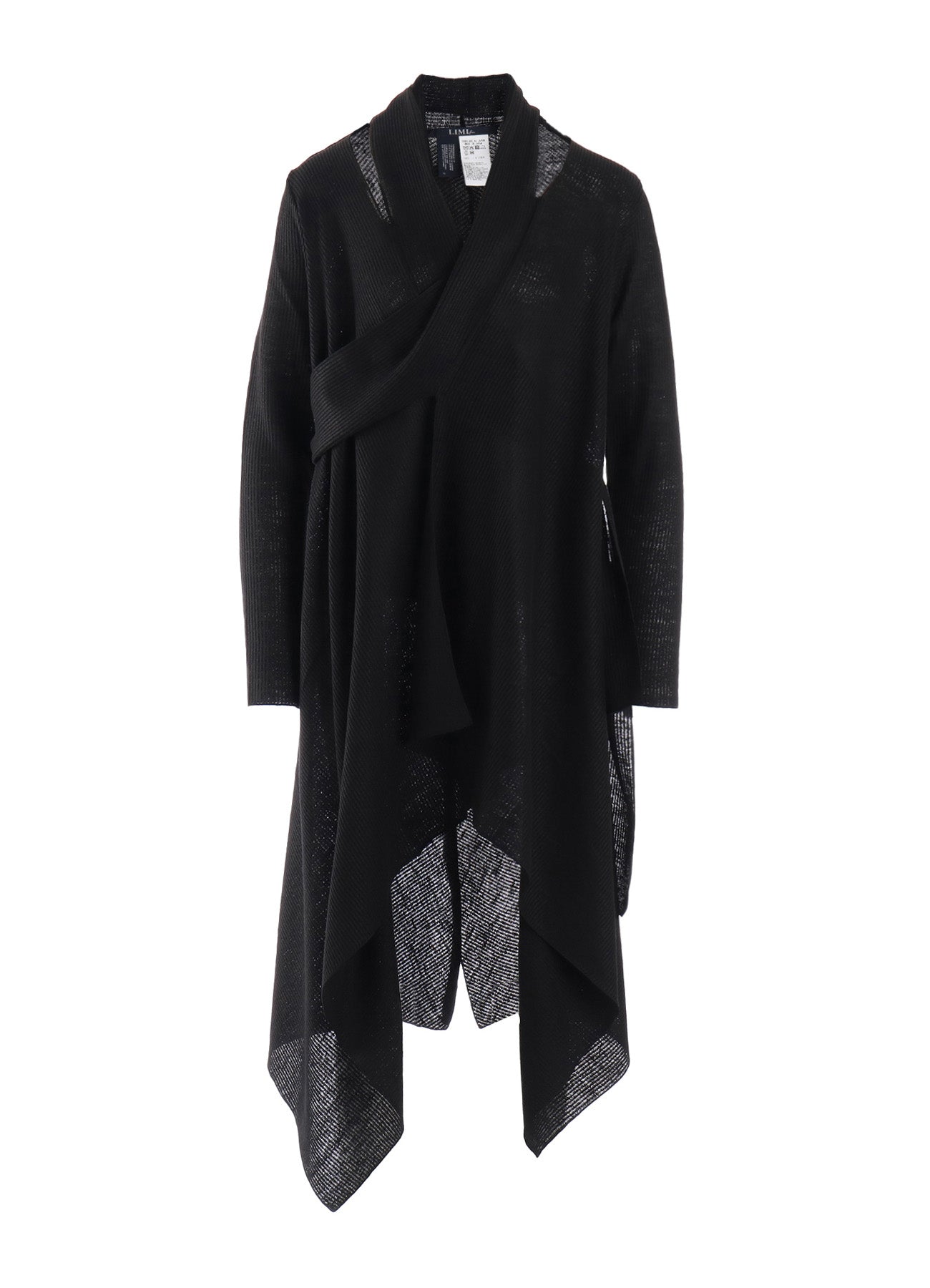DROP-STITCH STRIPES SCARF DETAIL LONG CARDIGAN B – THE SHOP YOHJI
