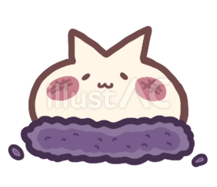 もちねこ(あんこ)イラスト - No: 22670671｜無料イラスト・フリー素材