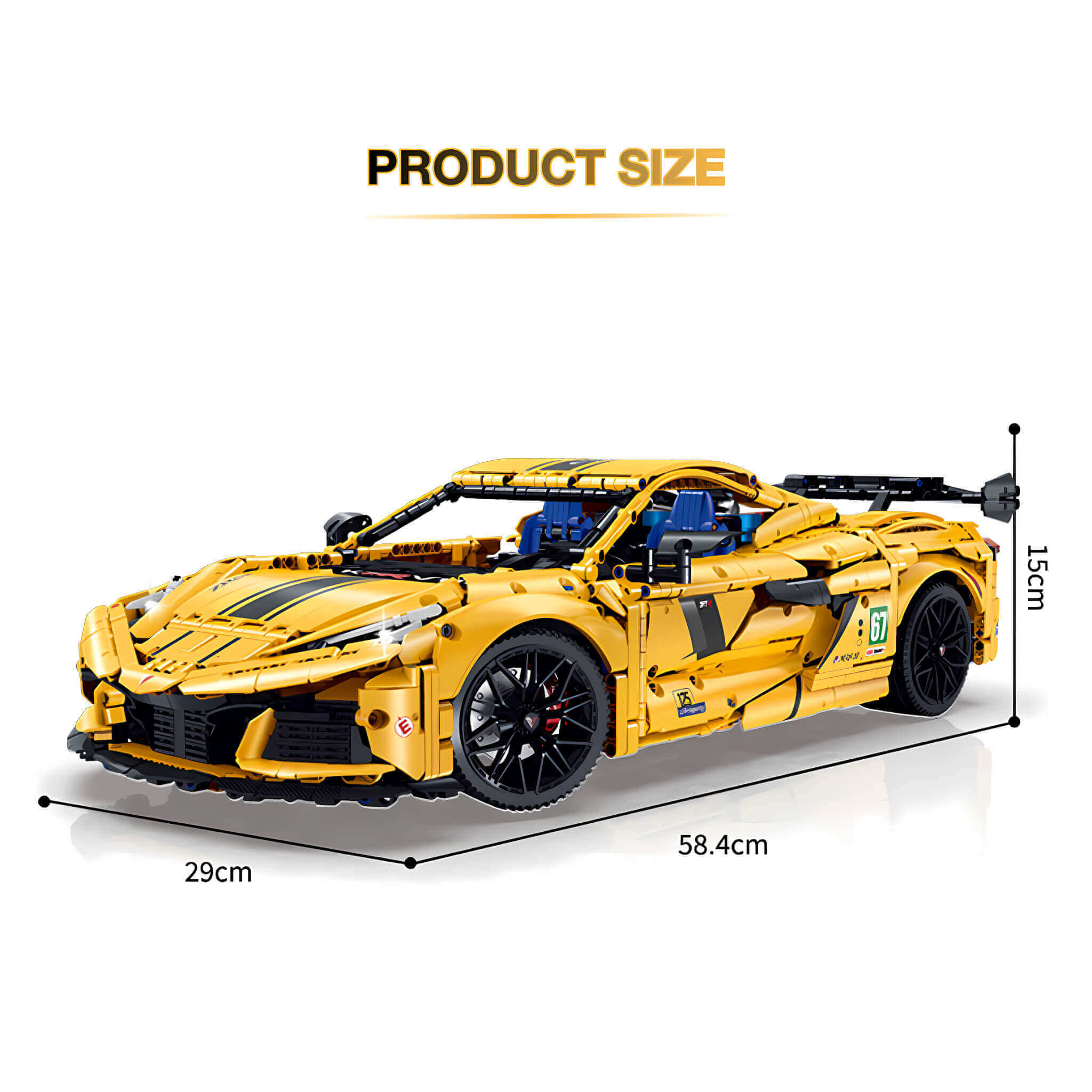 Tongshengju Technic Kervtte C8 (3788PCS) Sports Car Building