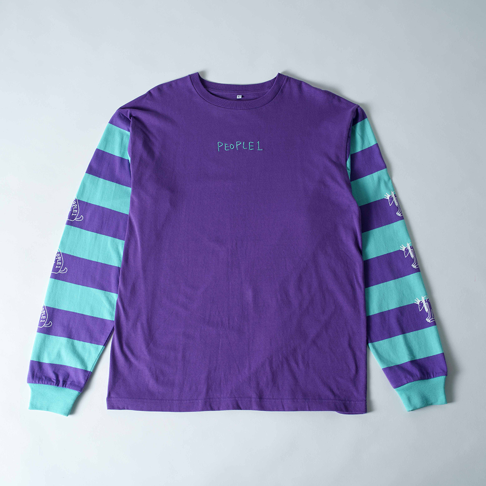 LOGO BORDER LS TEE / PURPLE×GREEN | TOoKA BASE