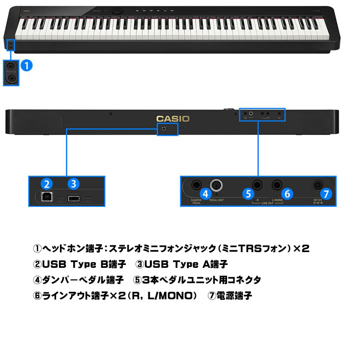 楽天市場】カシオ PX-S5000BK【楽器店専用モデル】 電子ピアノ