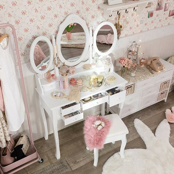 楽天市場】【P5倍！19日20時-23日1:59】【直送】三面鏡ドレッサー