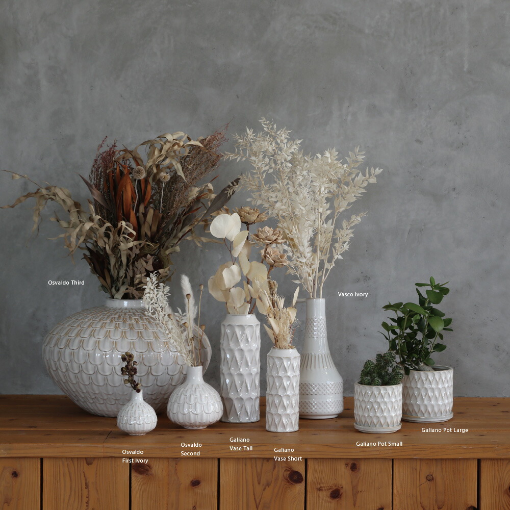 楽天市場】陶器 花瓶 フラワーベース HUNT9 Osvaldo Second