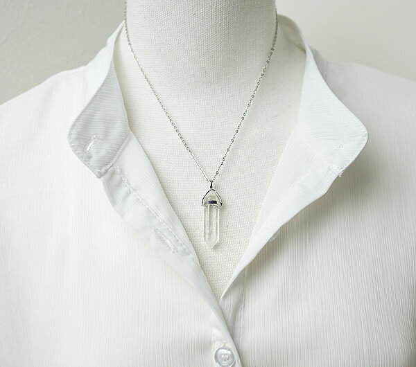 楽天市場】水晶 AAAAA ダブルポイント ペンダント 両剣ポイント