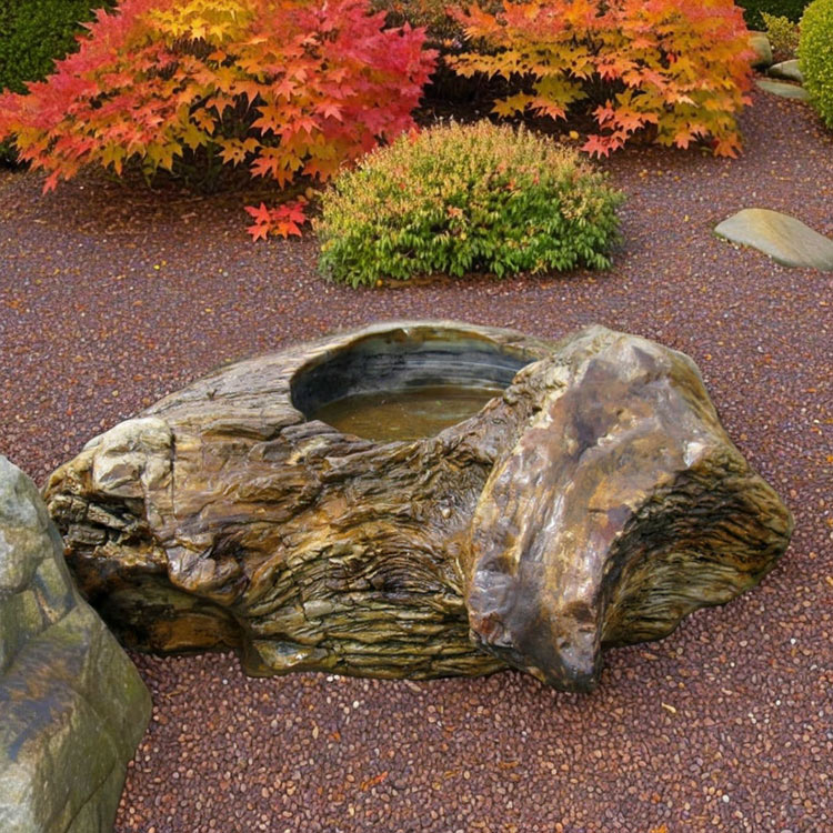 楽天市場】つくばい 珪化木 木化石 手水鉢 水鉢 大きい 庭石 天然石