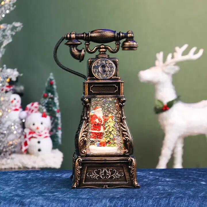 楽天市場】スノーイングテレフォンランタン 高さ27cm 電子オルゴール