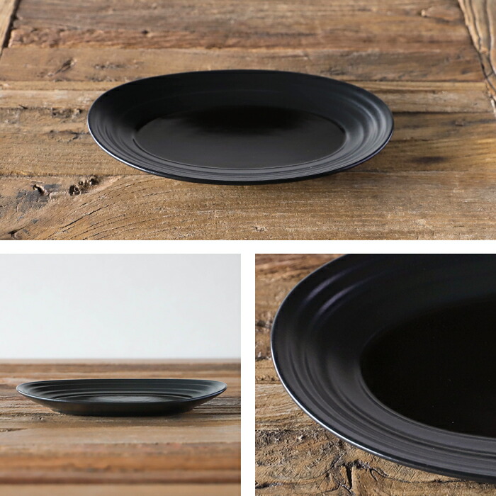 楽天市場】MIKASA スワール オーバルプレート22 ホワイト ブラック