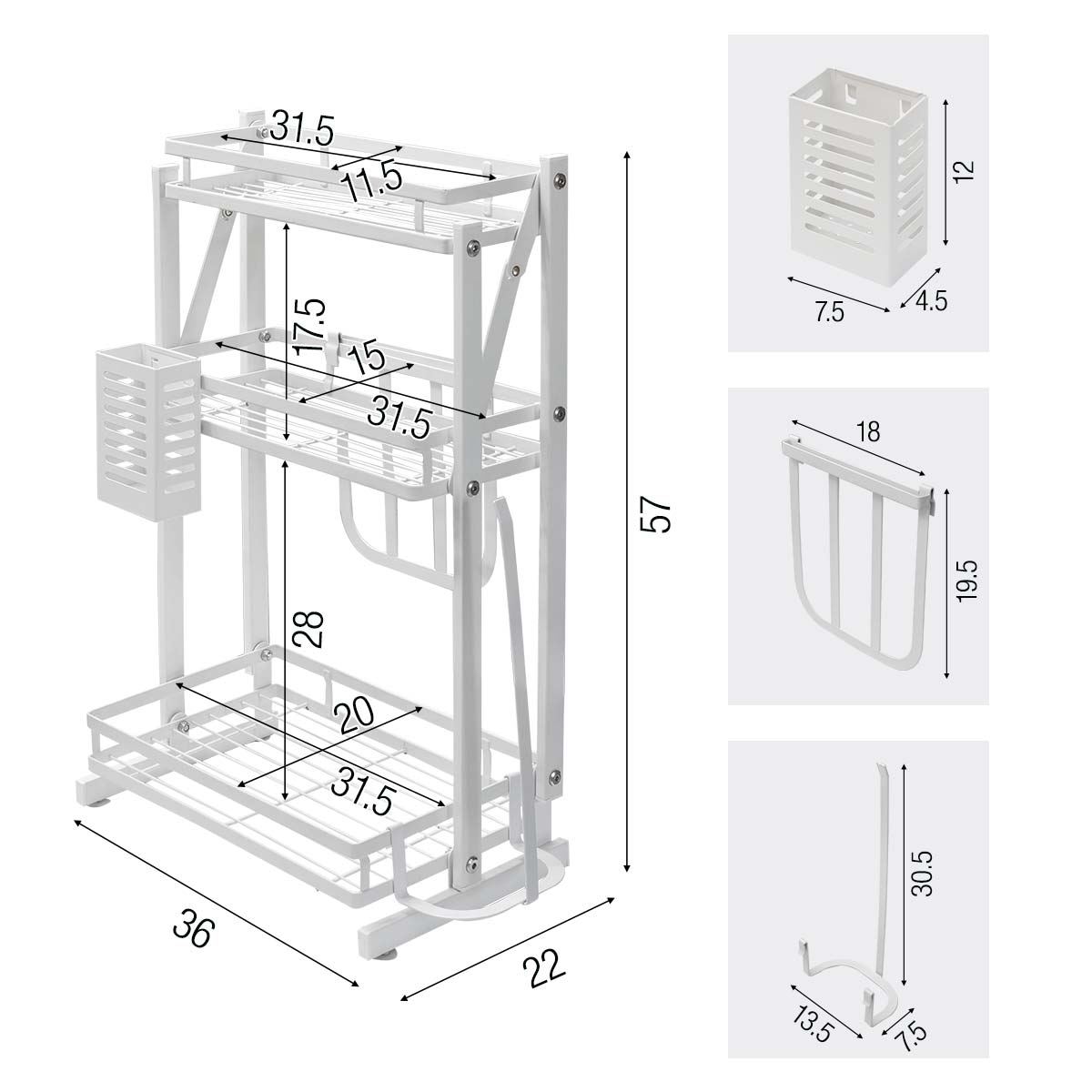楽天市場】【楽天1位】スパイスラック 折りたたみ キッチンラック 3段