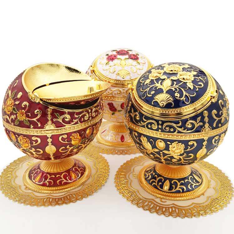 楽天市場】灰皿 吸い殻蓋付き 地球儀型 球型 ヨーロピアンアンティーク