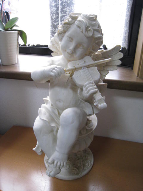 楽天市場】天使置物天使 天使バイオリン置物 : 園芸百貨店何でも揃うこ