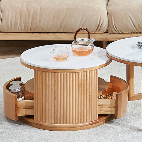 楽天市場】【9%クーポン 25日限定】ネストテーブル 丸 完成品 2個