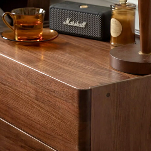 楽天市場】サイドテーブル 木製 ナイトテーブル 幅54cm 引き出し2杯