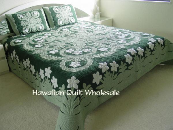 ハワイアンキルトベッドスプレッド　 ハワイ購入 楽天市場】ハワイアンキルトベッドカバー 完成品 ハワイアンキルト