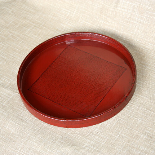 楽天市場】【10％OFF 3/4 20時〜】天然木製 7寸 布張丸盆 根来 漆塗り