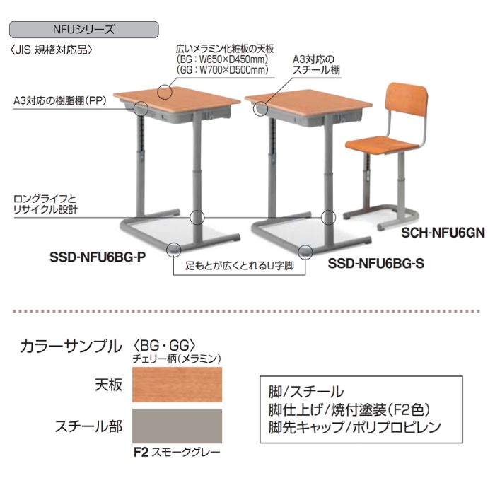 楽天市場】コクヨ KOKUYO 学校机+椅子セット NFUシリーズ 学習机 学校