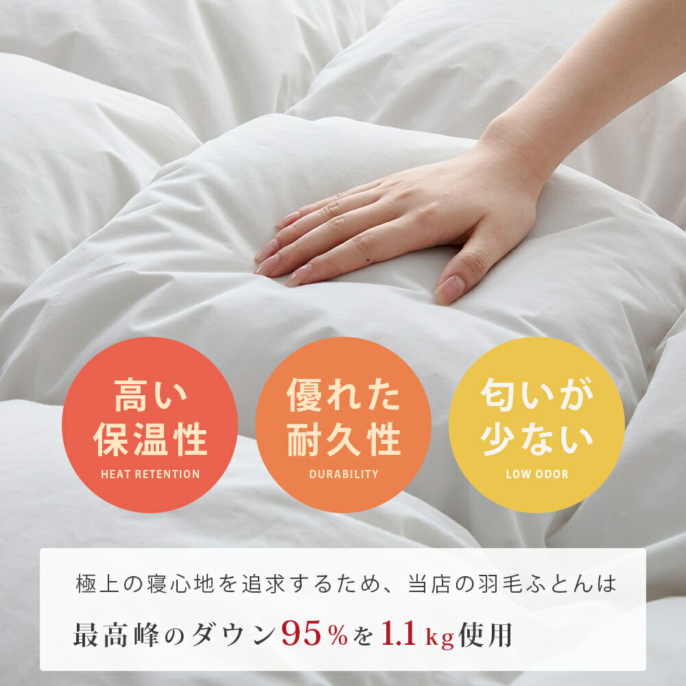楽天市場】羽毛布団 シングル 日本製 ポーランド産ダウン95％ 羽毛