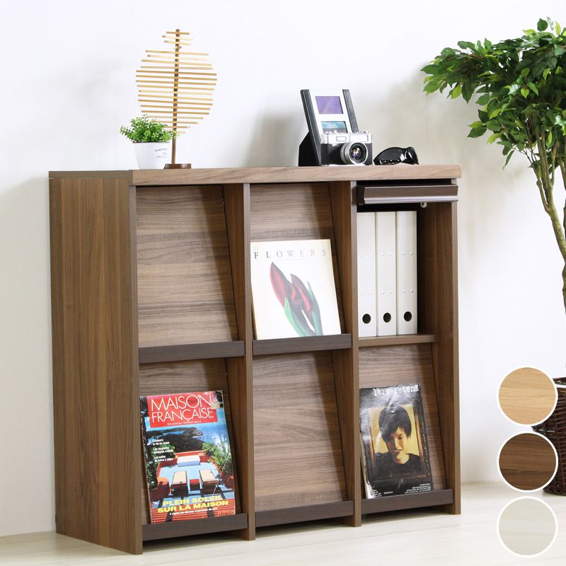 楽天市場】ラック おしゃれ 木製 90幅 マガジンラック 本棚 収納棚