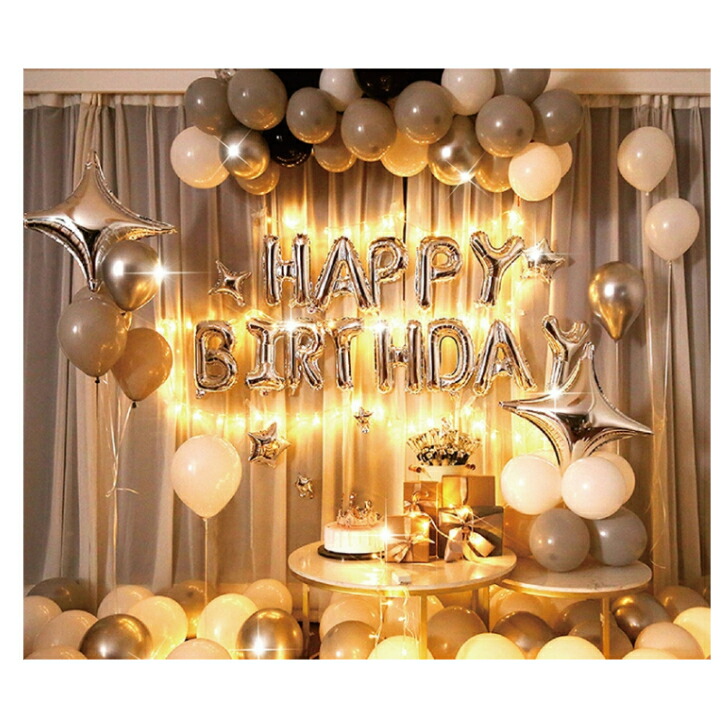 楽天市場】【即納】 バルーン 誕生日 風船セット 風船空気入れ付き