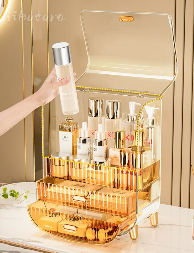 楽天市場】クリア 透明 メイクボックス コスメボックス 化粧品収納 多